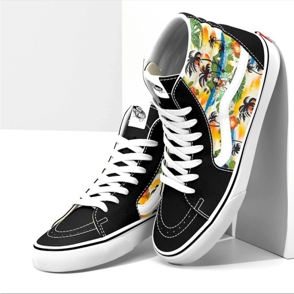 Vans Sk8-Hi Aloha Hawaiian Print Suede/Canvas‎ High Top Sneaker Size 13 Men